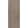 Laminate Monaco Flush Light Grey Internal Door Pair with Contrasting Lines - Prefinished