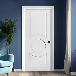 Image: EasiKit Internal Door and Frame Kit - Montpellier 3 Panel Internal Door - White Primed