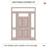 Exterior Victorian Nightingale 1L 4P Door with Two Sidelights & Transom - Customisable: Size, Colour, Glass and Sidelight Options