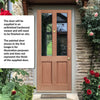 Malton External 2L Hardwood Front Door - Clear Double Glazing