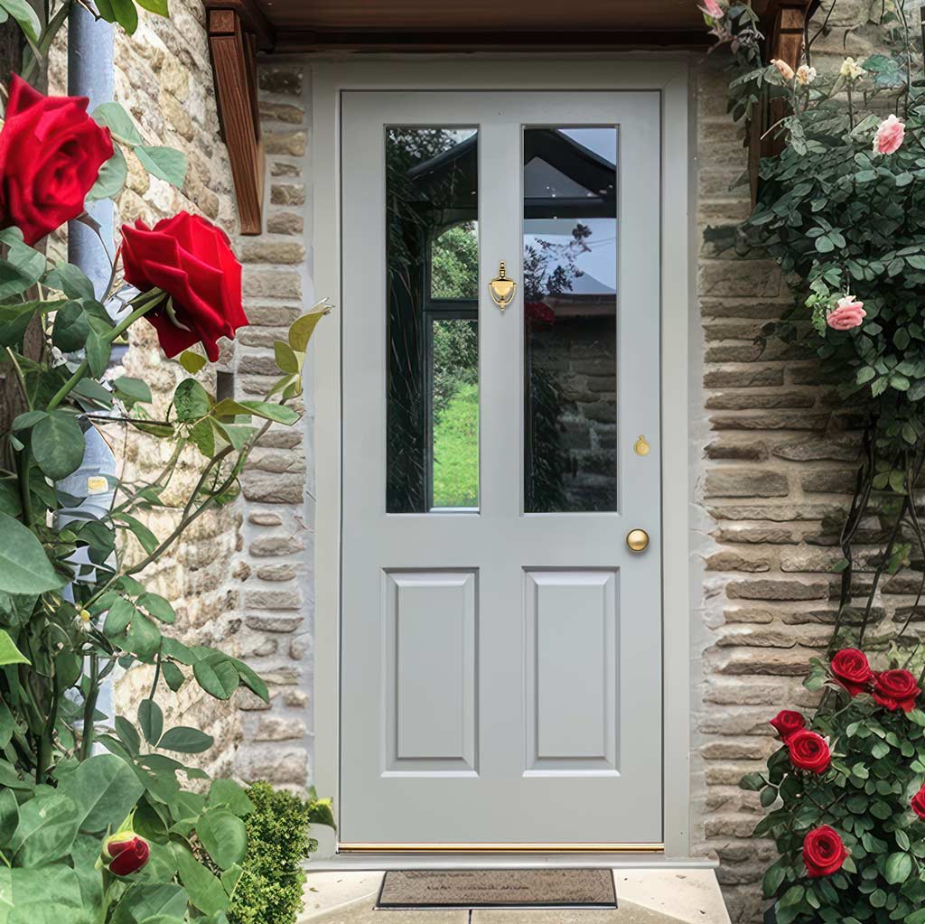 Malton External 2L Hardwood Front Door - Clear Double Glazing