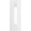 EasiKit Internal Door and Frame Kit - J B Kind Aria White Primed Flush Internal Door - Clear Glass