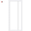 Milano Solid Wood Internal Door Pair UK Made DD0101C Clear Glass - Cloud White Premium Primed - Urban Lite® Bespoke Sizes