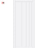 Simona Panel Solid Wood Internal Door Pair UK Made DD0105P - Cloud White Premium Primed - Urban Lite® Bespoke Sizes