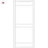 Ebida Solid Wood Internal Door Pair UK Made DD0113C Clear Glass - Cloud White Premium Primed - Urban Lite® Bespoke Sizes