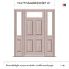 Exterior Victorian Nightingale 1L 4P Door with Two Sidelights - Customisable: Size, Colour, Glass and Sidelight Options