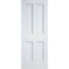 EasiKit Internal Door and Frame Kit - Nostalgia 4 Panel Internal Door - Raised Mouldings - White Primed