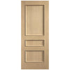 Top Mounted Black Sliding Track & Door - Toledo Oak Panel Internal Door - Prefinished