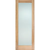 EasiKit Internal Door and Frame Kit - Pattern 10 Oak Internal Door - Full Pane Frosted Glass