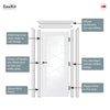 EasiKit Internal Door and Frame Kit - Orly Internal Door - Clear Glass - White Primed