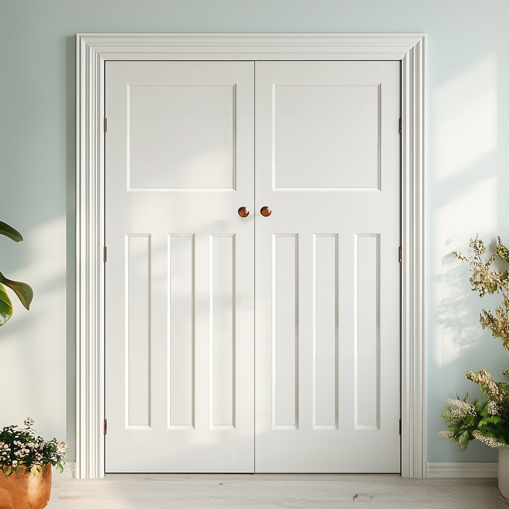 DX30's Panel Internal Door Pair - White Primed