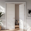 Palermo Flush Internal Door - White Primed Pair