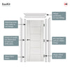 EasiKit Internal Door and Frame Kit - Pamplona White Primed Flush Internal Door