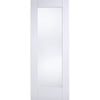 EasiKit Internal Door and Frame Kit - Pattern 10 White Primed Full Glass Door - Frosted Glass