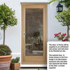 External Shaker 1L Oak Front Door and Frame Set - Clear Double Glazing