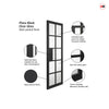 JB Kind Industrial Plaza Black Internal Door Pair - Clear Glass - Prefinished