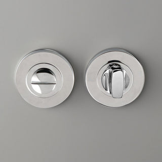 Image: Milan Bathroom Round Thumb Turn - Polished Chrome