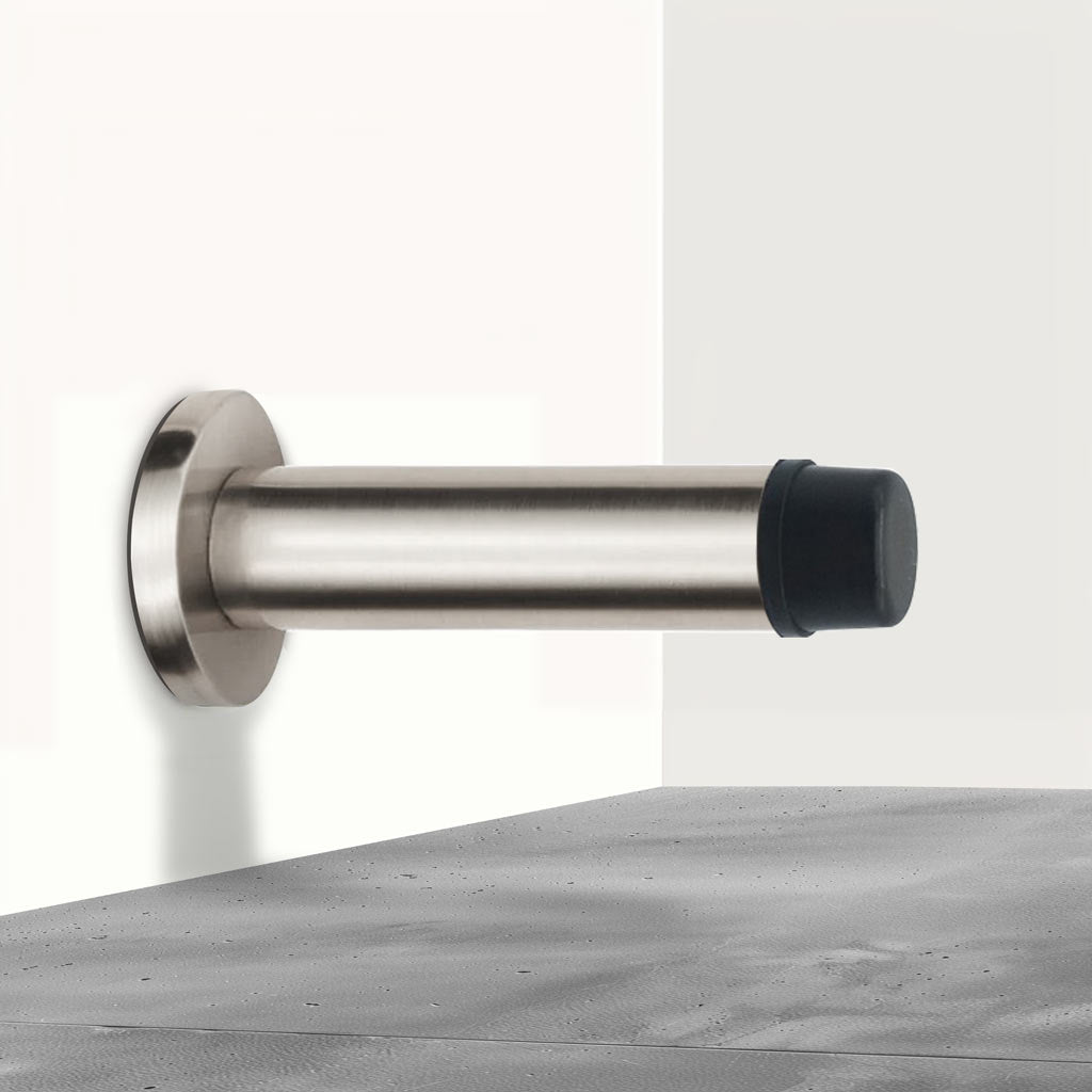 Pro Wall Mounted Door Stop - Satin Stainless Steel - 30x70mm