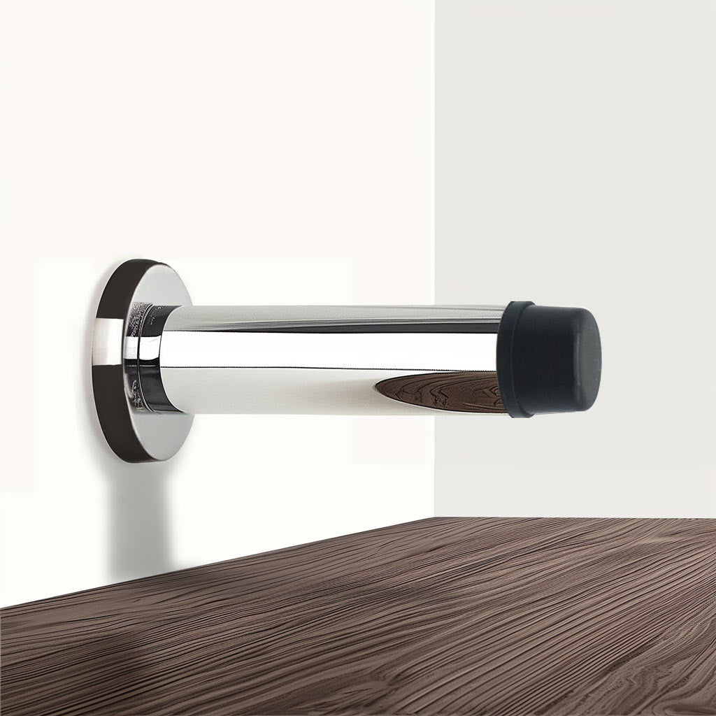 Pro Wall Mounted Door Stop - Polished Stainless Steel - 30x70mm