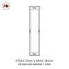 Eight Folding Door & Frame Kit - Eco-Urban® Baltimore 1 Panel DD6201P 4+4 - Colour & Size Options