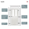 EasiKit Internal Door and Frame Kit - Rochester Clear Glazed White Primed Internal Door