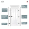 EasiKit Internal Door and Frame Kit - SA 15 Pane Internal Door - Clear Glass - White Primed