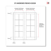 Made to Measure External St Andrew Heritage French Doors - 57mm Thick, Six Colour Options - Double Glazing