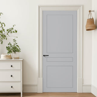 Image: V-Line® Grooved Flush Door V081 - Premium Primed - Six Colour Options