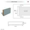 Made to Size Single Fire Door Frame and Simple Architrave Kit in Sage Sky Primed MDF - Suits 30 Minute Fire Doors