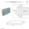 Made to Size Single Fire Door Frame and Modern Architrave Kit in Sage Sky Primed MDF - Suits 30 Minute Fire Doors