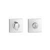 Quantum Bathroom Square Thumb Turn - Polished Chrome