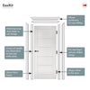 EasiKit Internal Door and Frame Kit - Seville White Primed Flush Internal Door