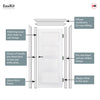 EasiKit Internal Door and Frame Kit - Shaker 4P Internal Door - White Primed