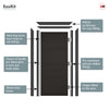 EasiKit Internal Door and Frame Kit - Soho 4 Panel Black Primed Internal Door - Unfinished