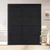 Soho 4 Panel Charcoal Internal Door Pair - Prefinished