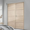 Soho Blonde Oak Panel Internal Door Pair - Prefinished