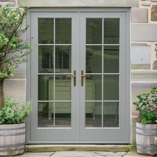 Image: Made to Measure External St Andrew Heritage French Doors - 57mm Thick, Six Colour Options - Double Glazing