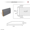 Made to Size Thruframe Interior Stormy Grey Primed Door Lining Frame and Modern Architrave Set - Suits Double Doors