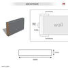 Made to Size Thruframe Interior Stormy Grey Primed Door Lining Frame and Simple Architrave Set - Suits Double Doors