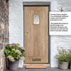 Suffolk Oak External Front Door - Part Obscure Double Glazing