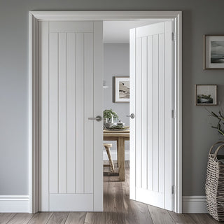 Image: Mexicano Internal Door Pair - White Primed