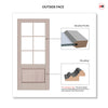 Made to Measure External Sunningdale Heritage French Doors - 57mm Thick, Six Colour Options - Double Glazing