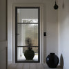 Sutton Black Internal Door - With Clear & Reeded Glass - Prefinished