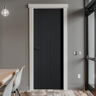 Image: Fire Internal Door - Sydney Black Door - Laminated - Prefinished