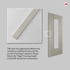 Sydney Light Grey Door - Clear Glass - Laminated - Prefinished