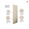 J B Kind Laminates Ivory Painted Internal Door Pair - Prefinished