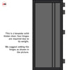 Milano Solid Wood Internal Door Pair UK Made DD0101T Tinted Glass - Shadow Black Premium Primed - Urban Lite® Bespoke Sizes