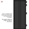 Galeria Solid Wood Internal Door Pair UK Made DD0102T Tinted Glass - Shadow Black Premium Primed - Urban Lite® Bespoke Sizes