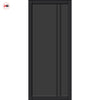 Milano Solid Wood Internal Door UK Made  DD0101T Tinted Glass - Shadow Black Premium Primed - Urban Lite® Bespoke Sizes