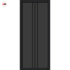 Galeria Solid Wood Internal Door Pair UK Made DD0102T Tinted Glass - Shadow Black Premium Primed - Urban Lite® Bespoke Sizes